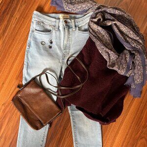 Madewell Roadtripper Jeans 27P Petite High Rise Skinny Light Wash NWT